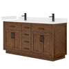 Custom image for Dark Oak with Matte Black Trim / Giotto Quartz / No Mirror
