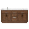 Custom image for Dark Oak with Brushed Nickel Trim / White Quartz / No Mirror