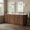 Custom image for Dark Oak with Brushed Nickel Trim / White Quartz / No Mirror
