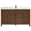 Custom image for Dark Walnut with Matte Black Trim / White Quartz / No Mirror