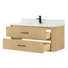 Custom image for Scandinavian Oak with Matte Black Trim / Giotto Quartz / No Mirror