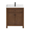 Custom image for Dark Walnut with Matte Black Trim / White Quartz / No Mirror