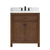 Custom image for Dark Walnut with Matte Black Trim / Giotto Quartz / No Mirror