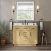 Custom image for Rift Oak with Matte Black Trim / Carrara Cultured Marble / No Mirror