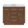 Custom image for Dark Oak with Brushed Nickel Trim / Carrara Cultured Marble / No Mirror