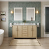 Custom image for White Oak with Brushed Nickel Trim / Carrara Cultured Marble / No Mirror