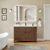 Custom image for Dark Walnut with Matte Black Trim / Giotto Quartz / No Mirror