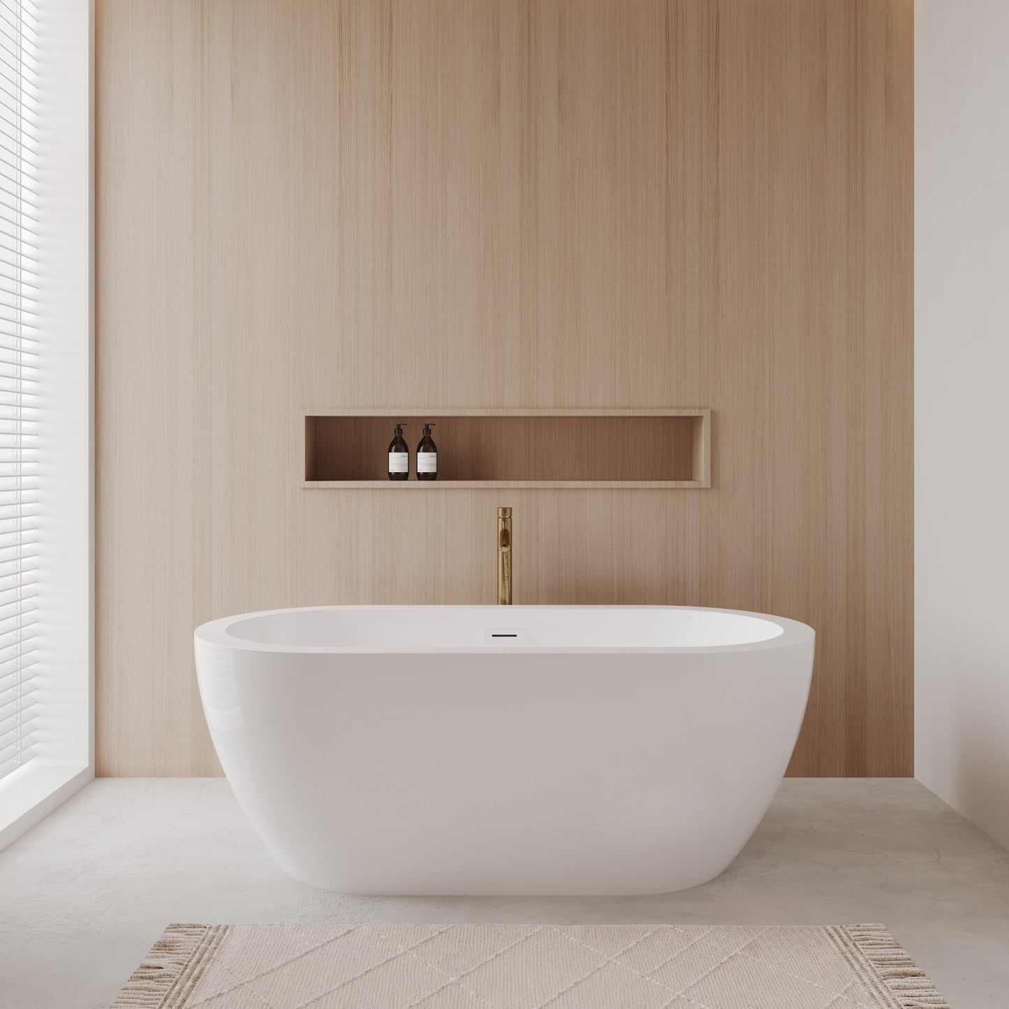 Soho Freestanding Acrylic Bathtub With Faucet 60 inch