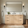 Custom image for Light Straw with Matte Black Trim / White Cultured Marble / No Mirror