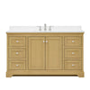Custom image for Honey Oak with Polished Chrome Trim / White Cultured Marble / No Mirror