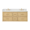 Custom image for Scandinavian Oak with Satin Bronze Trim / Giotto Quartz / No Mirror