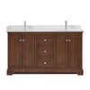 Custom image for Dark Walnut with Polished Chrome Trim / Carrara Cultured Marble / No Mirror