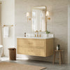 Custom image for Scandinavian Oak with Satin Bronze Trim / White Quartz / No Mirror