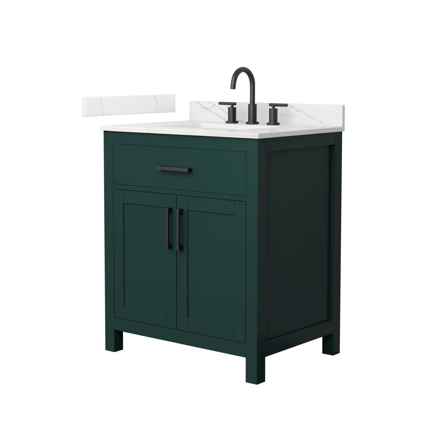Beckett Bathroom Vanity with Countertop 30 inch Single Sink 3-hole Faucet Setup
