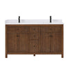Custom image for Dark Walnut with Matte Black Trim / White Cultured Marble / No Mirror