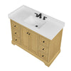Custom image for Honey Oak with Matte Black Trim / White Quartz / No Mirror