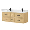 Custom image for Scandinavian Oak with Matte Black Trim / Giotto Quartz / No Mirror