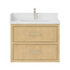 Custom image for Scandinavian Oak with Brushed Nickel Trim / Giotto Quartz / No Mirror