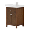 Custom image for Dark Walnut with Brushed Nickel Trim / Giotto Quartz / No Mirror
