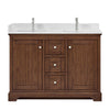 Custom image for Dark Walnut with Polished Chrome Trim / Carrara Cultured Marble / No Mirror