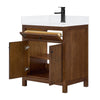 Custom image for Dark Walnut with Matte Black Trim / White Cultured Marble / No Mirror
