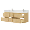 Custom image for Scandinavian Oak with Brushed Nickel Trim / Giotto Quartz / No Mirror