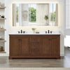 Custom image for Dark Walnut with Matte Black Trim / White Cultured Marble / No Mirror