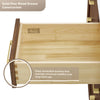 Custom image for Dark Oak with Brushed Gold Trim / White Cultured Marble / No Mirror