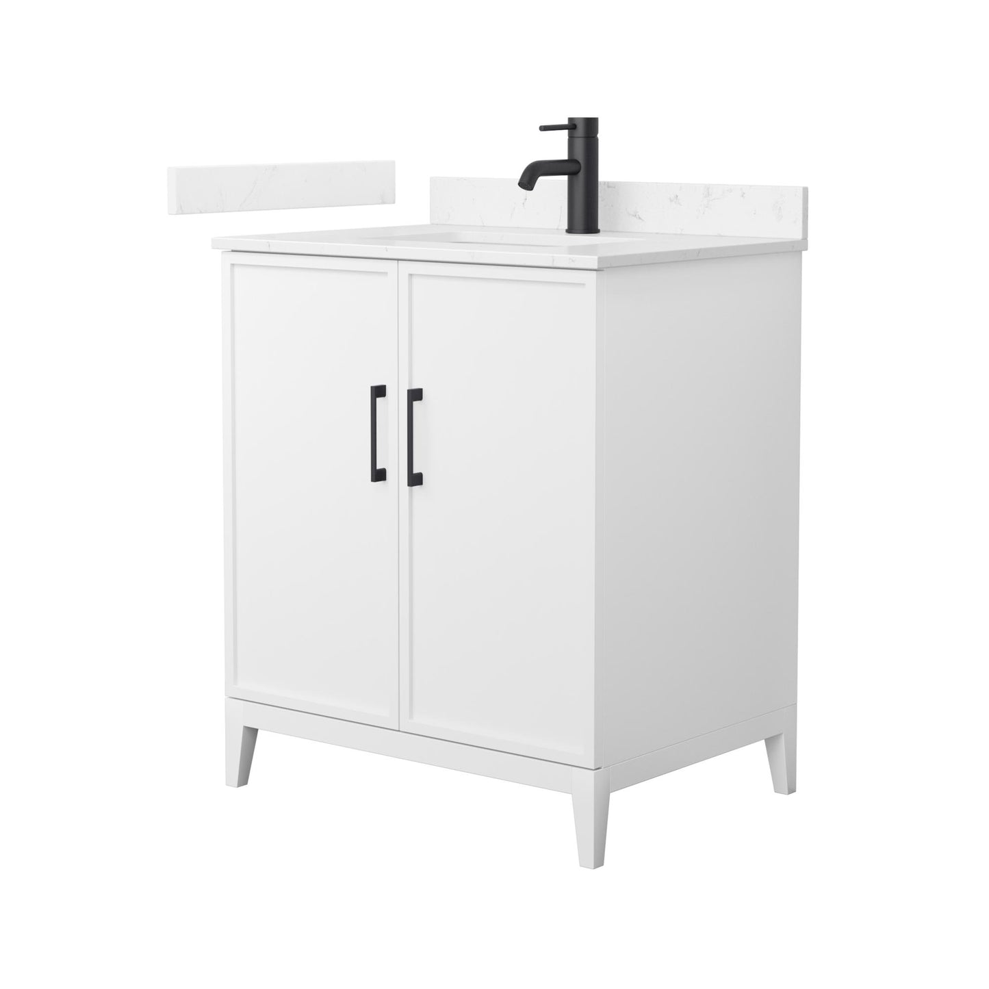 Elan Bathroom Vanity with Countertop 30 inch Single Sink Single hole Faucet Setup