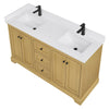 Custom image for Honey Oak with Matte Black Trim / White Cultured Marble / No Mirror