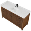 Custom image for Dark Walnut with Matte Black Trim / Carrara Cultured Marble / No Mirror