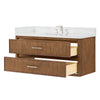 Custom image for Toasted Walnut with Brushed Nickel Trim / White Quartz / No Mirror