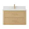 Custom image for Scandinavian Oak with Satin Bronze Trim / Giotto Quartz / No Mirror