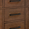 Custom image for Dark Oak with Matte Black Trim / White Quartz / No Mirror