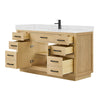 Custom image for Rift Oak with Matte Black Trim / Carrara Cultured Marble / No Mirror