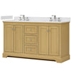 Custom image for Honey Oak with Polished Chrome Trim / White Cultured Marble / No Mirror