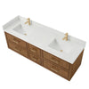 Custom image for Toasted Walnut with Satin Bronze Trim / White Quartz / No Mirror