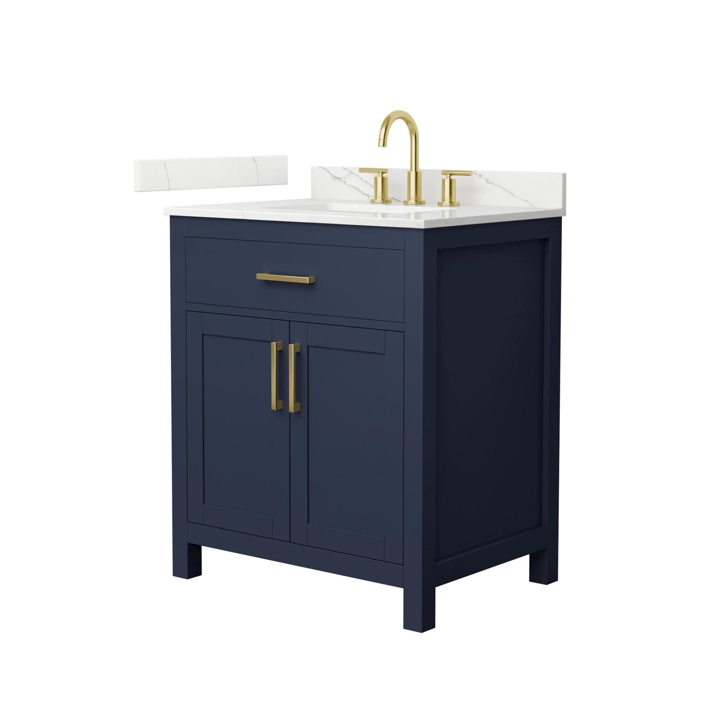 Beckett Bathroom Vanity with Countertop 30 inch Single Sink 3-hole Faucet Setup