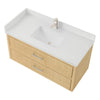 Custom image for Scandinavian Oak with Brushed Nickel Trim / Giotto Quartz / No Mirror