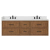 Custom image for Toasted Walnut with Matte Black Trim / White Quartz / No Mirror