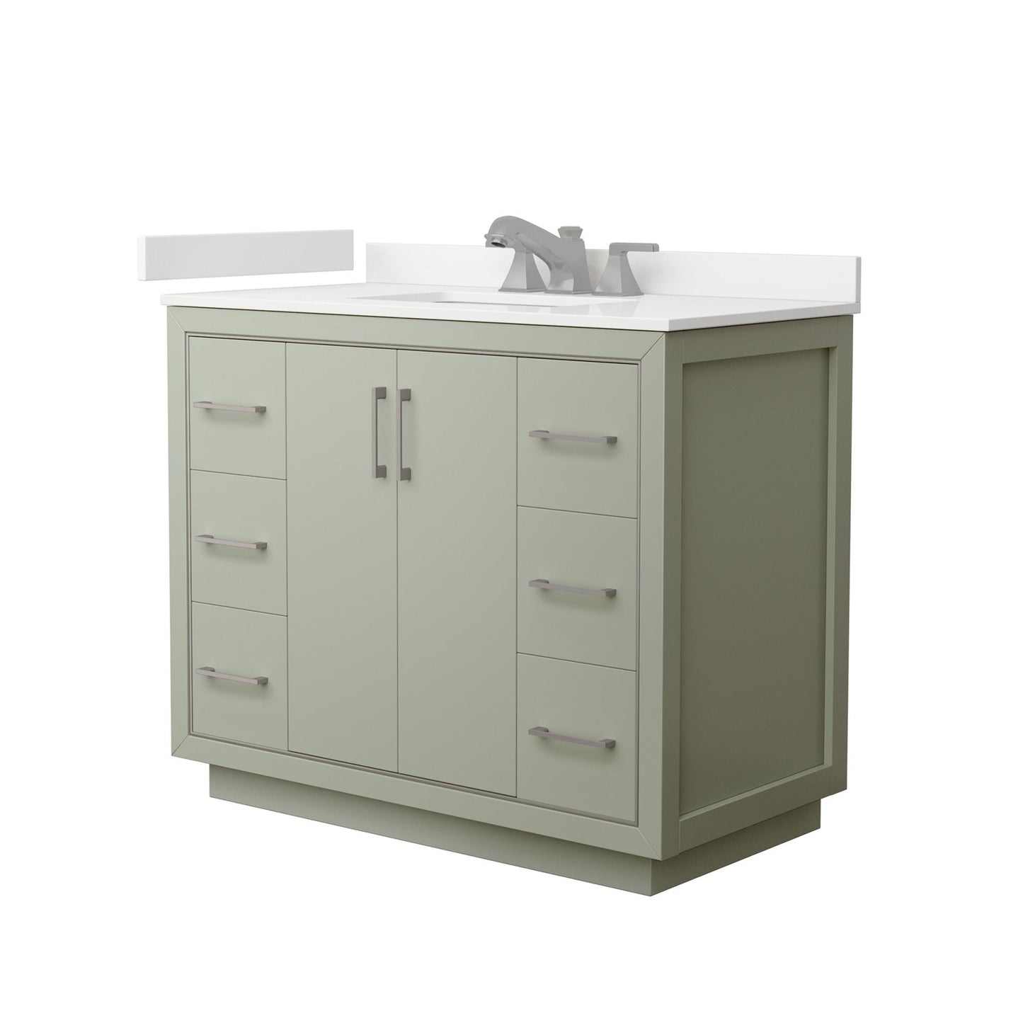 Icon Bathroom Vanity with Countertop 42 inch Single Sink 3-hole Faucet Setup