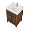 Custom image for Dark Walnut with Brushed Nickel Trim / White Quartz / No Mirror