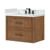 Custom image for Toasted Walnut with Matte Black Trim / White Quartz / No Mirror