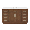 Custom image for Dark Oak with Brushed Nickel Trim / White Cultured Marble / No Mirror