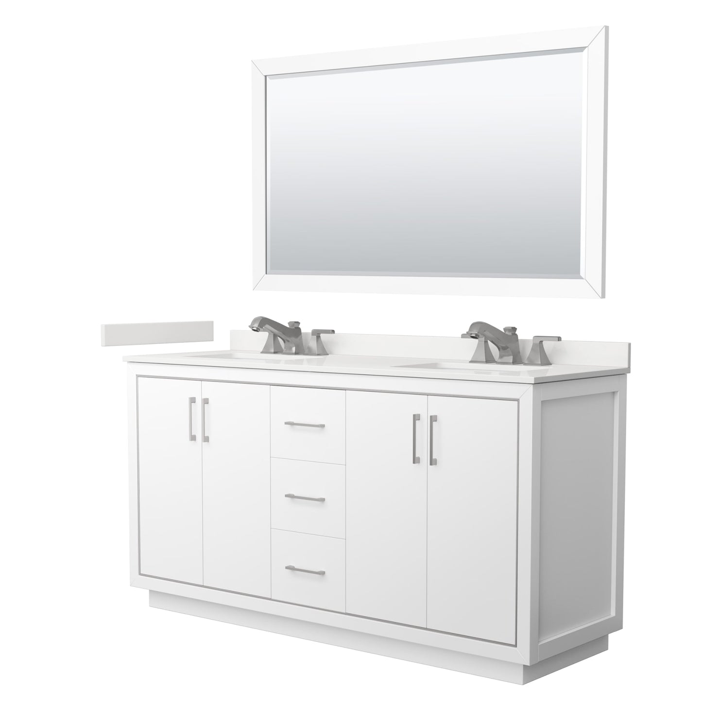 Icon Bathroom Vanity with Countertop 66 inch Double Sink 3-hole Faucet Setup