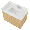 Custom image for Scandinavian Oak with Brushed Nickel Trim / White Quartz / No Mirror