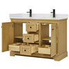 Custom image for Honey Oak with Matte Black Trim / White Cultured Marble / No Mirror