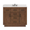 Custom image for Dark Oak with Matte Black Trim / Giotto Quartz / No Mirror