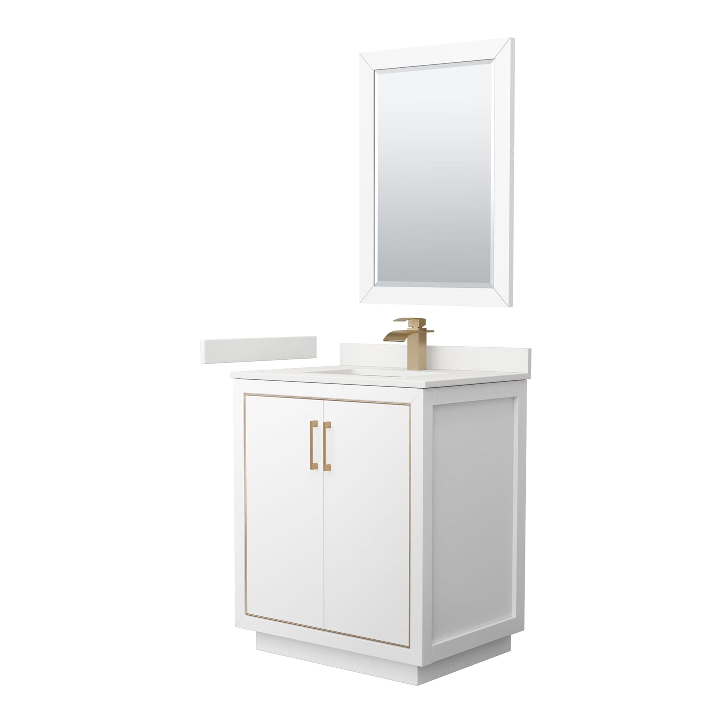 Icon Bathroom Vanity with Countertop 30 inch Single Sink Single hole Faucet Setup