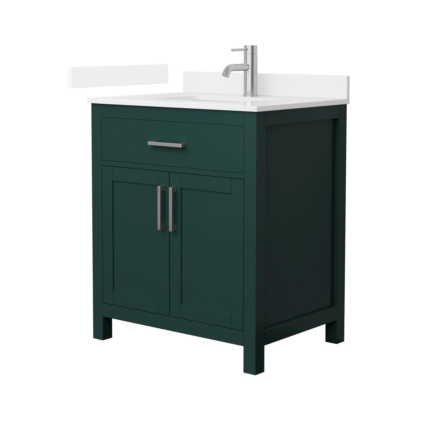 Beckett Bathroom Vanity with Countertop 30 inch Single Sink Single hole Faucet Setup